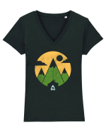 Camping Tricou mânecă scurtă guler V Damă Evoker