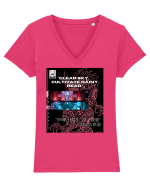 Clear Sky Cultivate Rainy Read2 Tricou mânecă scurtă guler V Damă Evoker