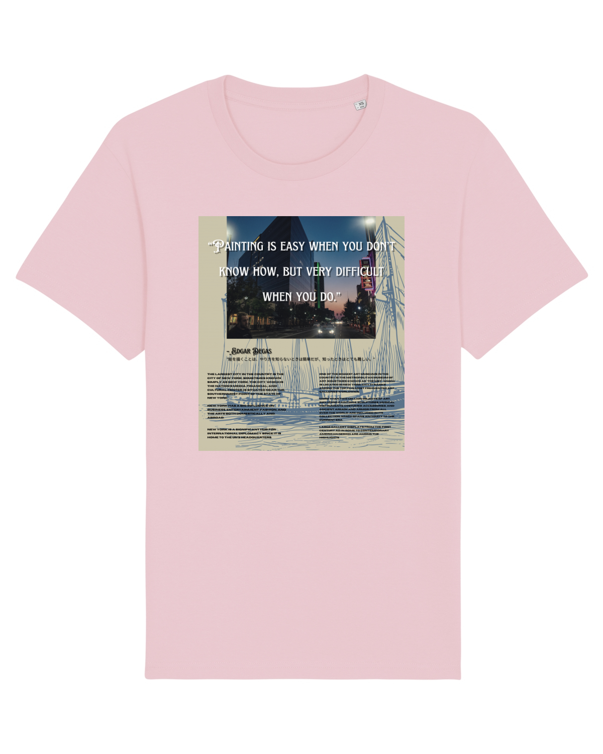 Tricou mânecă scurtă Unisex Rocker Cotton Pink