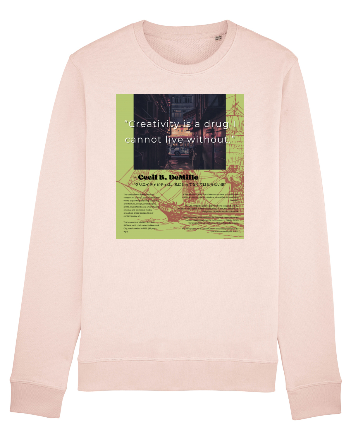 Bluză mânecă lungă Unisex Rise Candy Pink