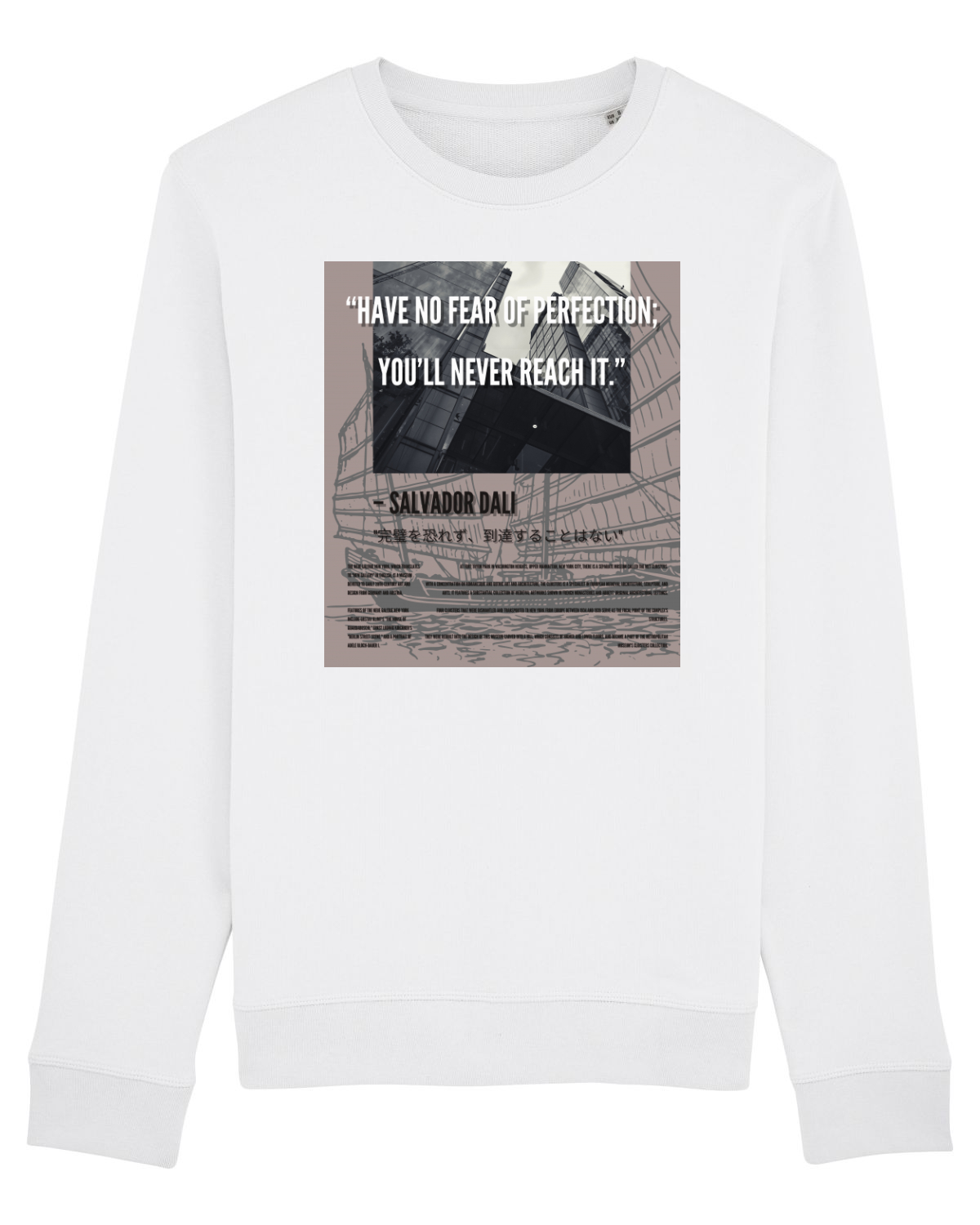 Bluză mânecă lungă Unisex Rise White