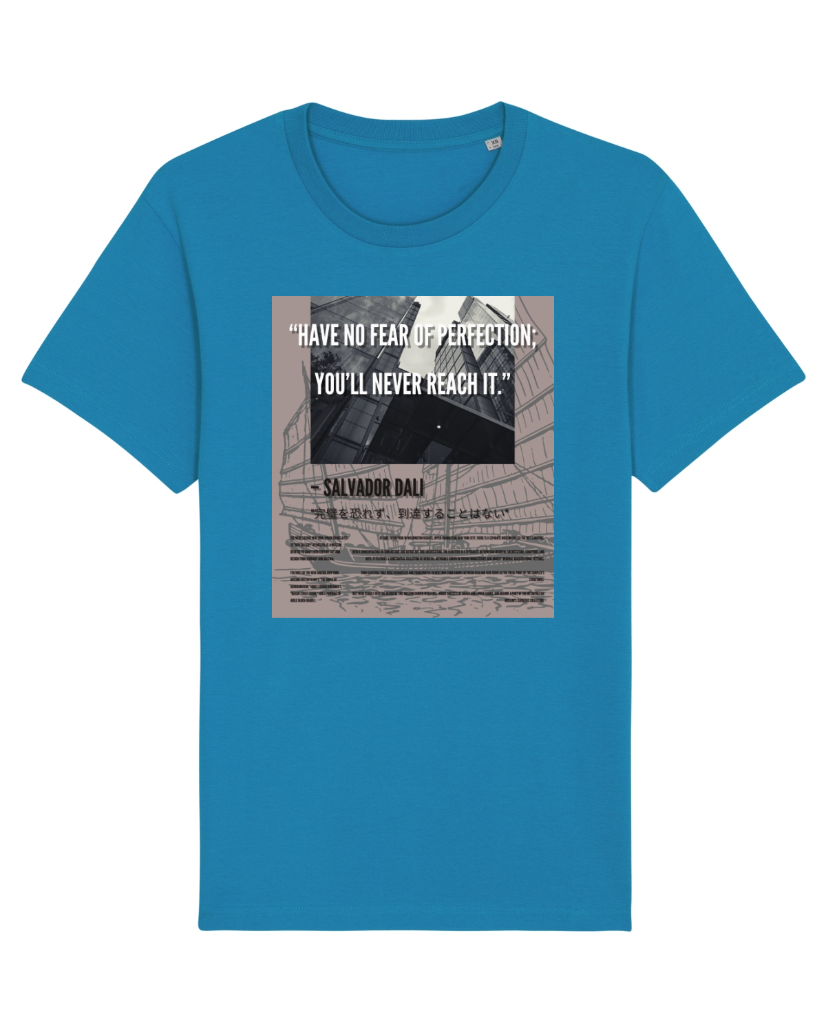 Tricou mânecă scurtă Unisex Rocker Azur