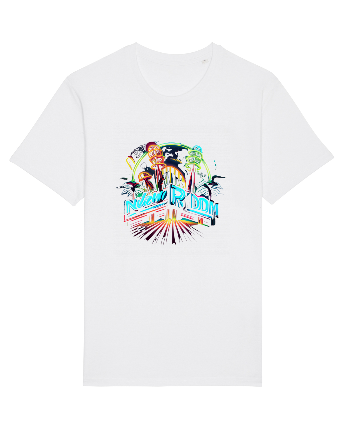 Tricou mânecă scurtă Unisex Rocker White