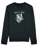 Love is a kitty Bluză mânecă lungă Unisex Rise