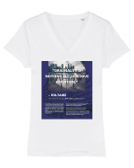 Originality Is Nothing But Judicious Imitation Tricou mânecă scurtă guler V Damă Evoker