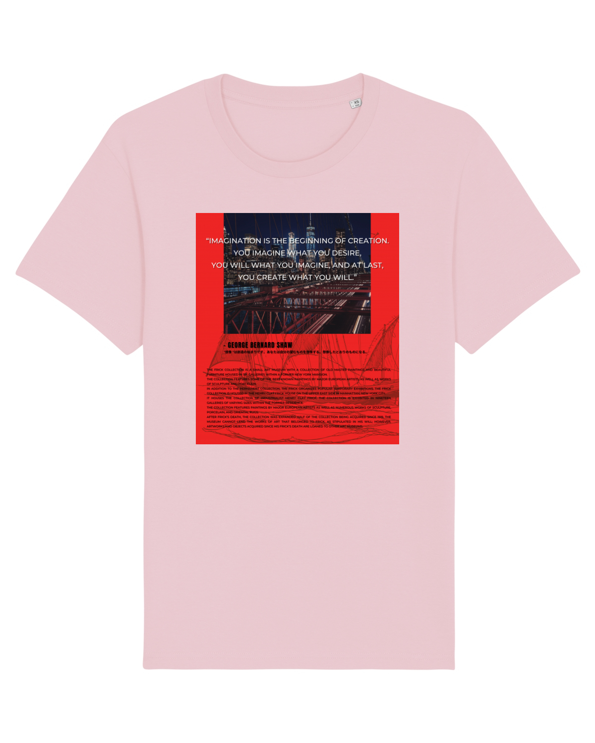 Tricou mânecă scurtă Unisex Rocker Cotton Pink