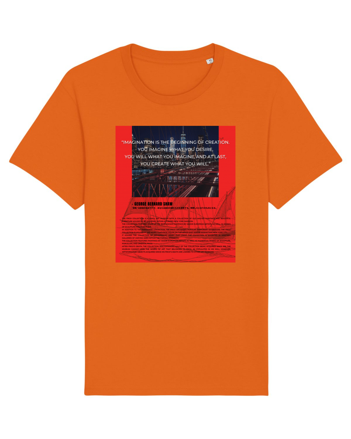 Tricou mânecă scurtă Unisex Rocker Bright Orange