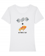 My perfect day Tricou mânecă scurtă guler larg fitted Damă Expresser