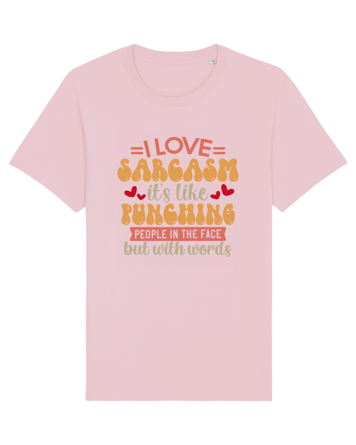 Tricou mânecă scurtă Unisex Rocker Cotton Pink