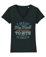 I Speak My Mind Tricou mânecă scurtă guler V Damă Evoker