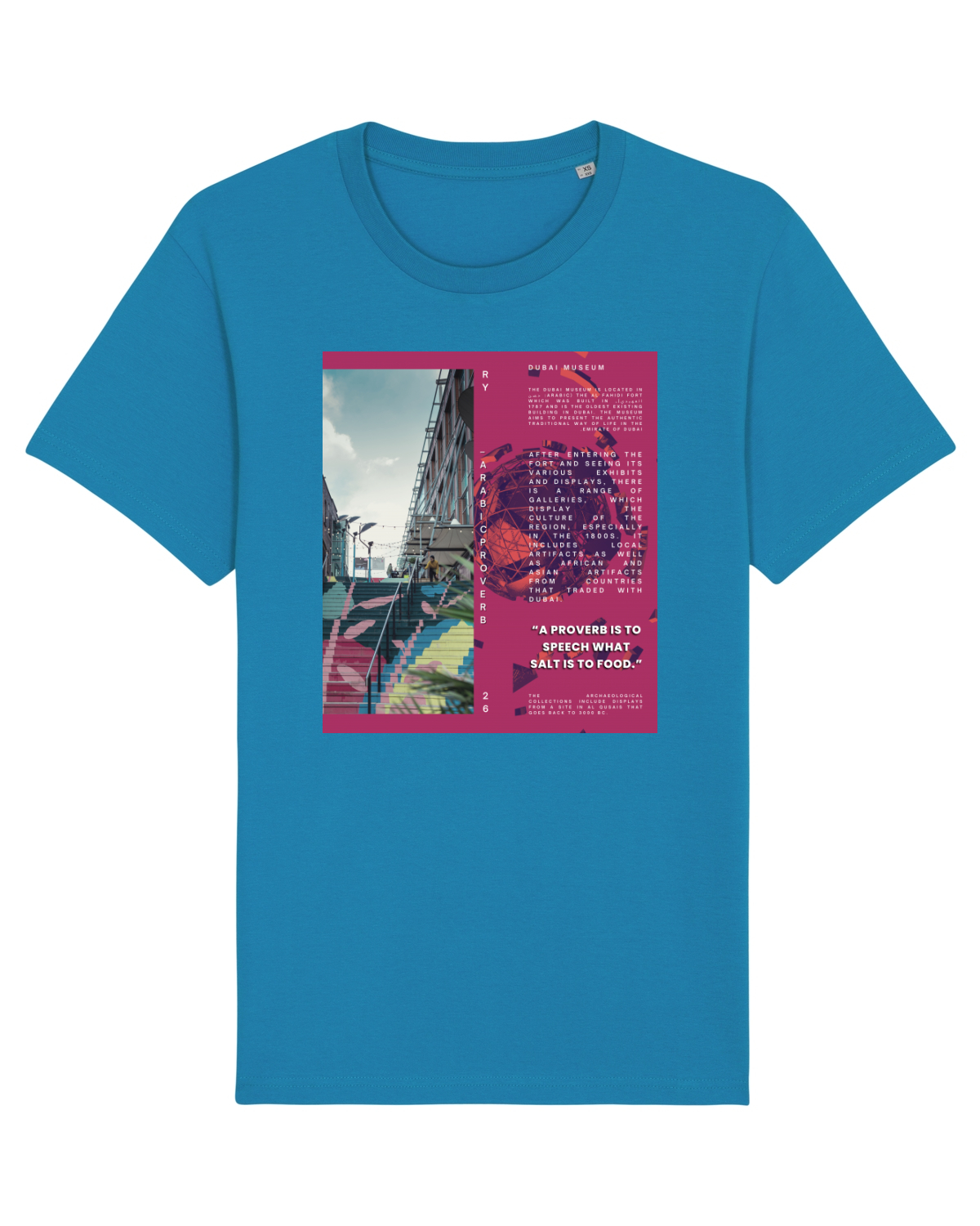 Tricou mânecă scurtă Unisex Rocker Azur