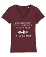 Enough Money Tricou mânecă scurtă guler V Damă Evoker