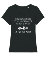 Enough Money Tricou mânecă scurtă guler larg fitted Damă Expresser