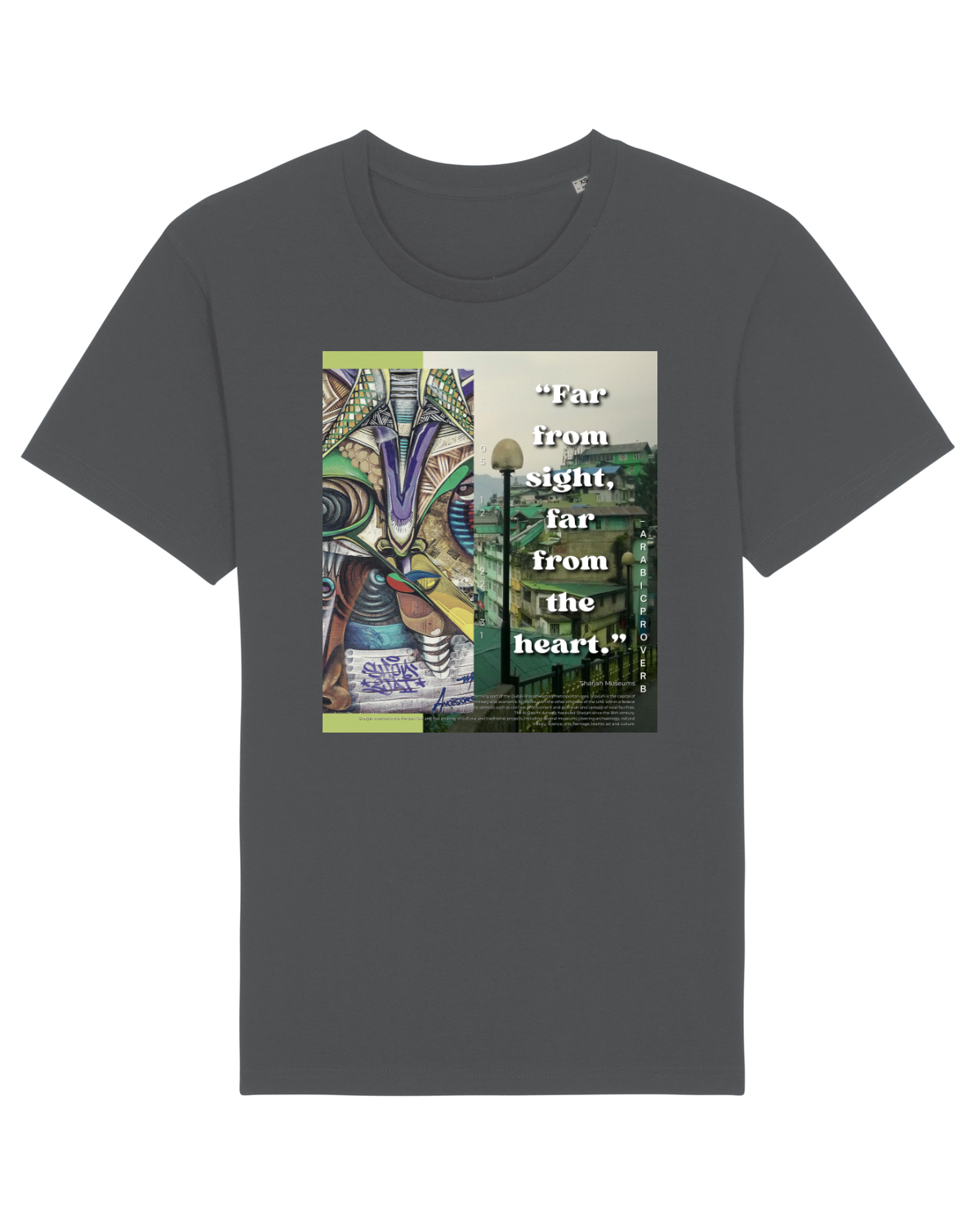 Tricou mânecă scurtă Unisex Rocker Anthracite