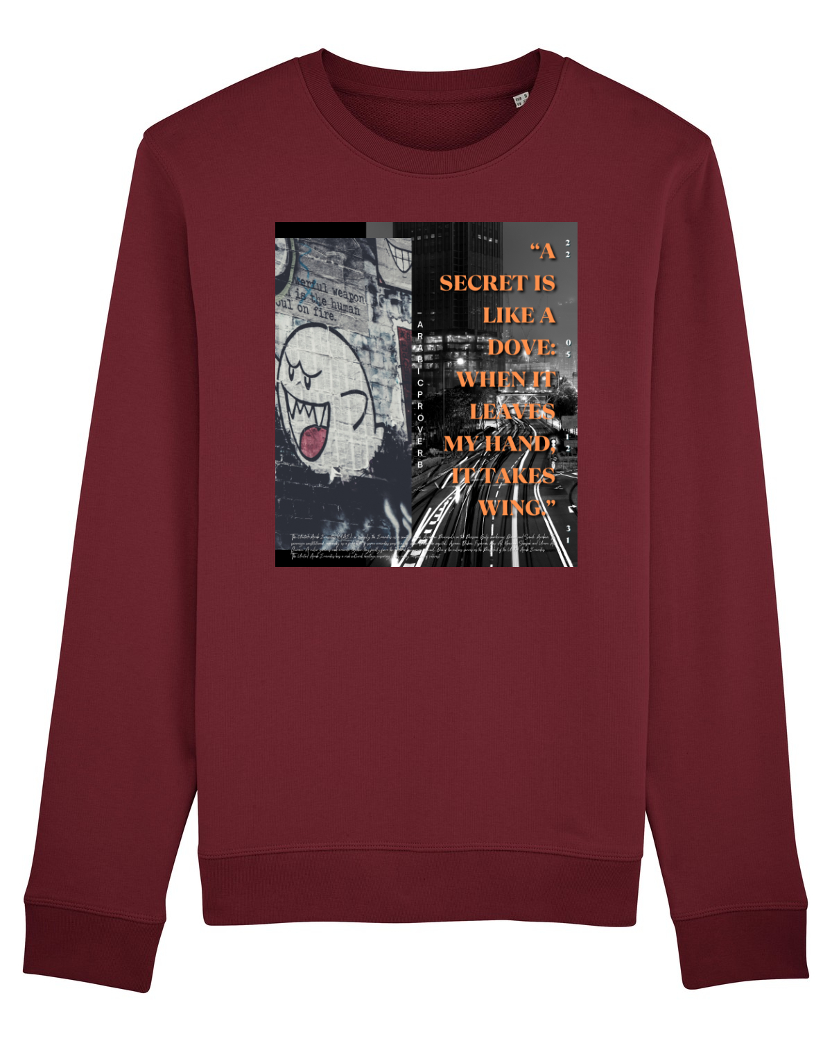 Bluză mânecă lungă Unisex Rise Burgundy