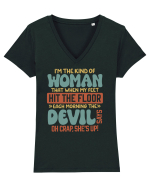 I'm The Kind Of Woman Tricou mânecă scurtă guler V Damă Evoker
