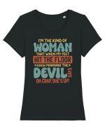 I'm The Kind Of Woman Tricou mânecă scurtă guler larg fitted Damă Expresser