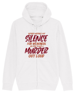 Never Mistake My Silence Hanorac cu fermoar Unisex Connector