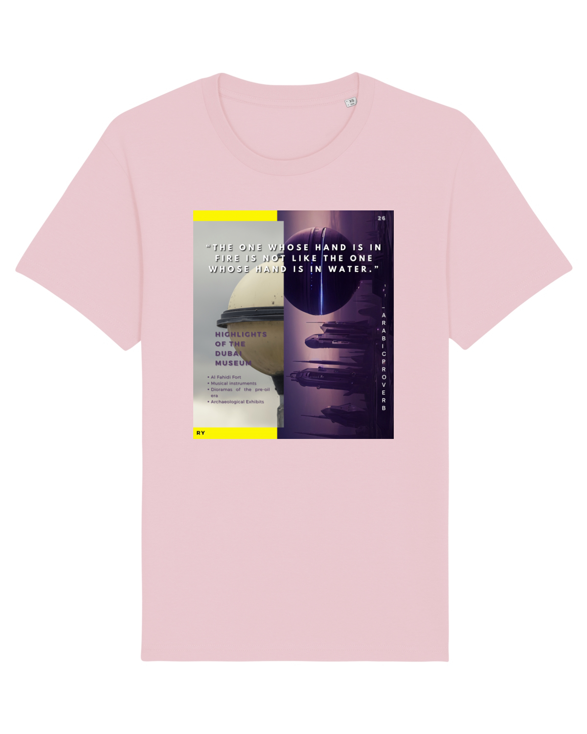 Tricou mânecă scurtă Unisex Rocker Cotton Pink