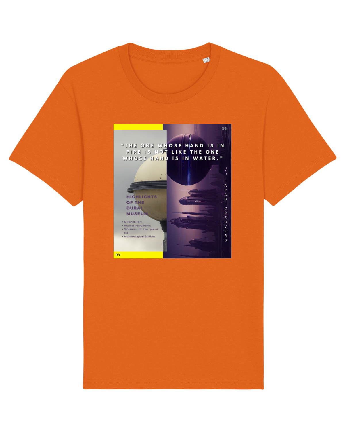 Tricou mânecă scurtă Unisex Rocker Bright Orange