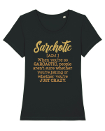 Sarchotic Tricou mânecă scurtă guler larg fitted Damă Expresser