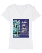 If Speaking Was Of Silver Then Silence Is Of Gold Tricou mânecă scurtă guler V Damă Evoker