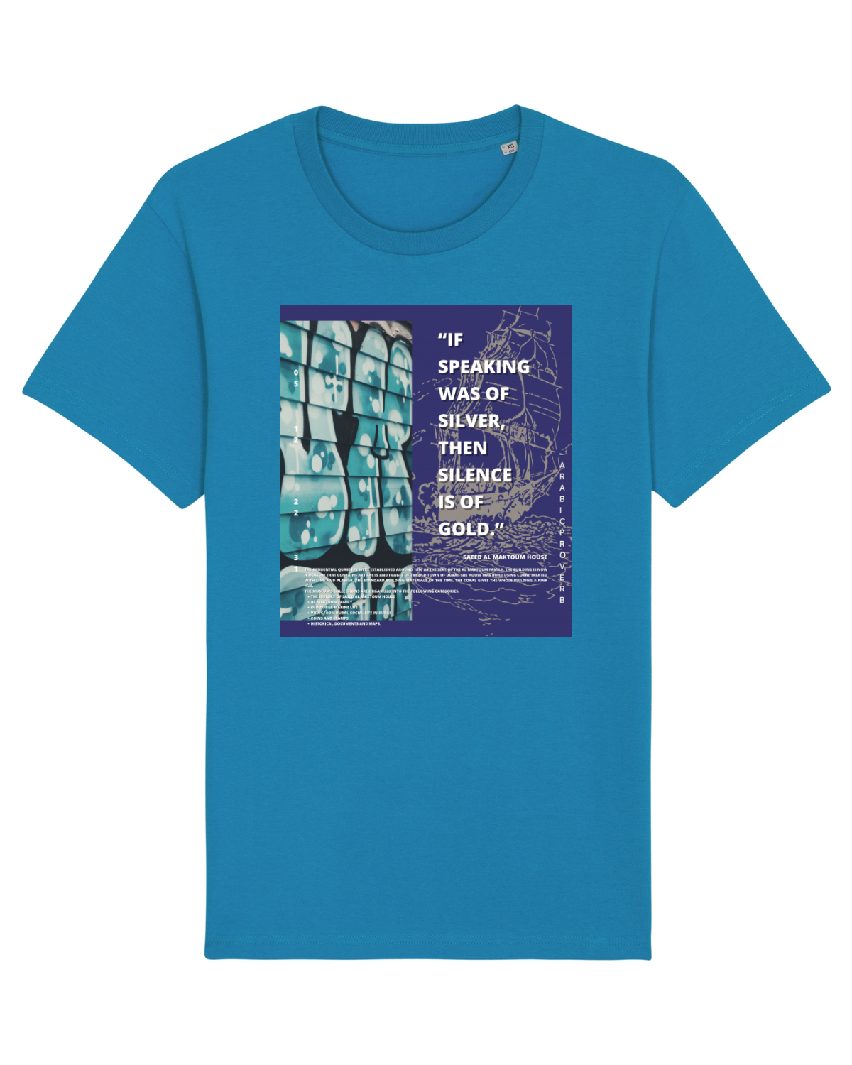 Tricou mânecă scurtă Unisex Rocker Azur