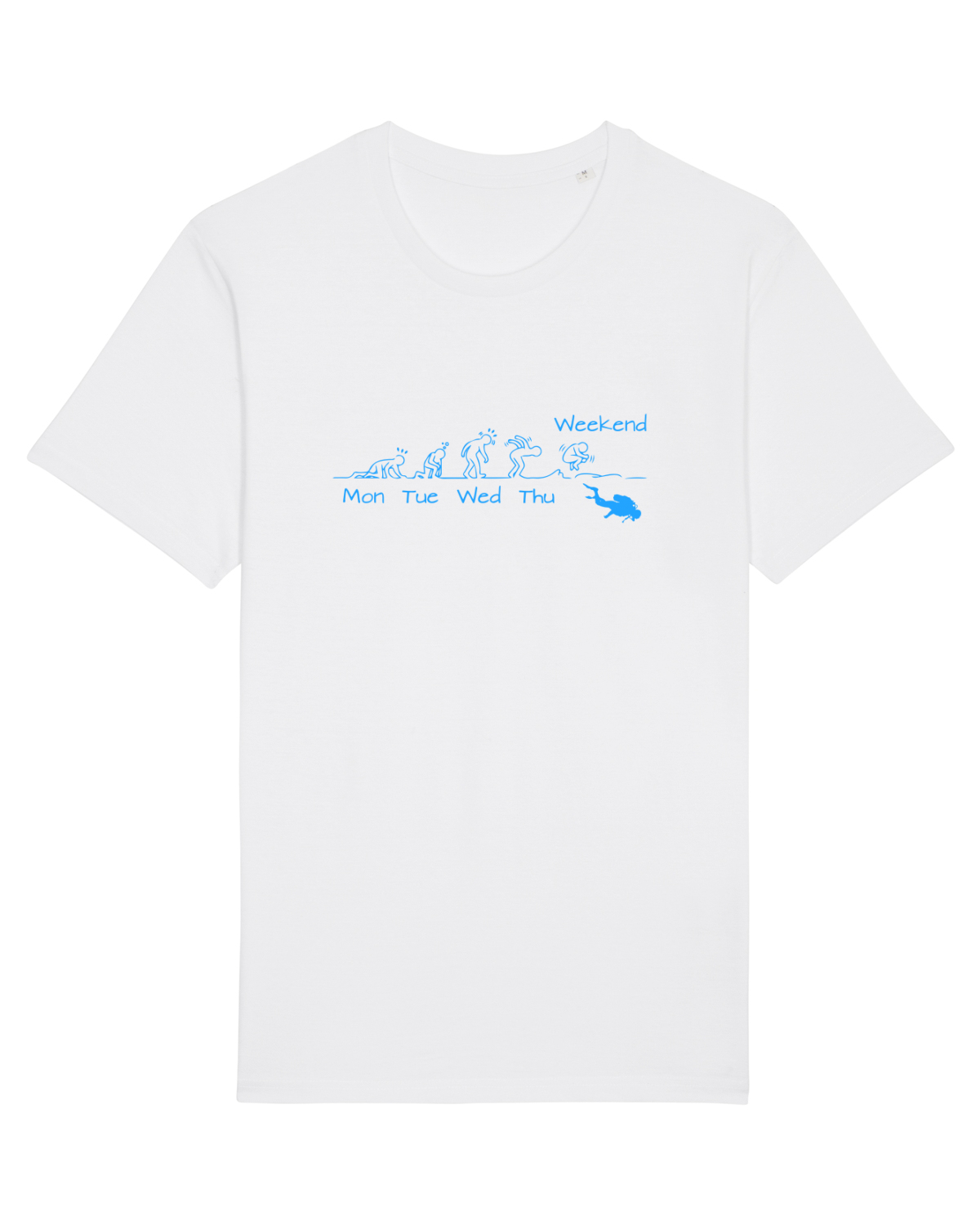 Tricou mânecă scurtă Unisex Rocker White