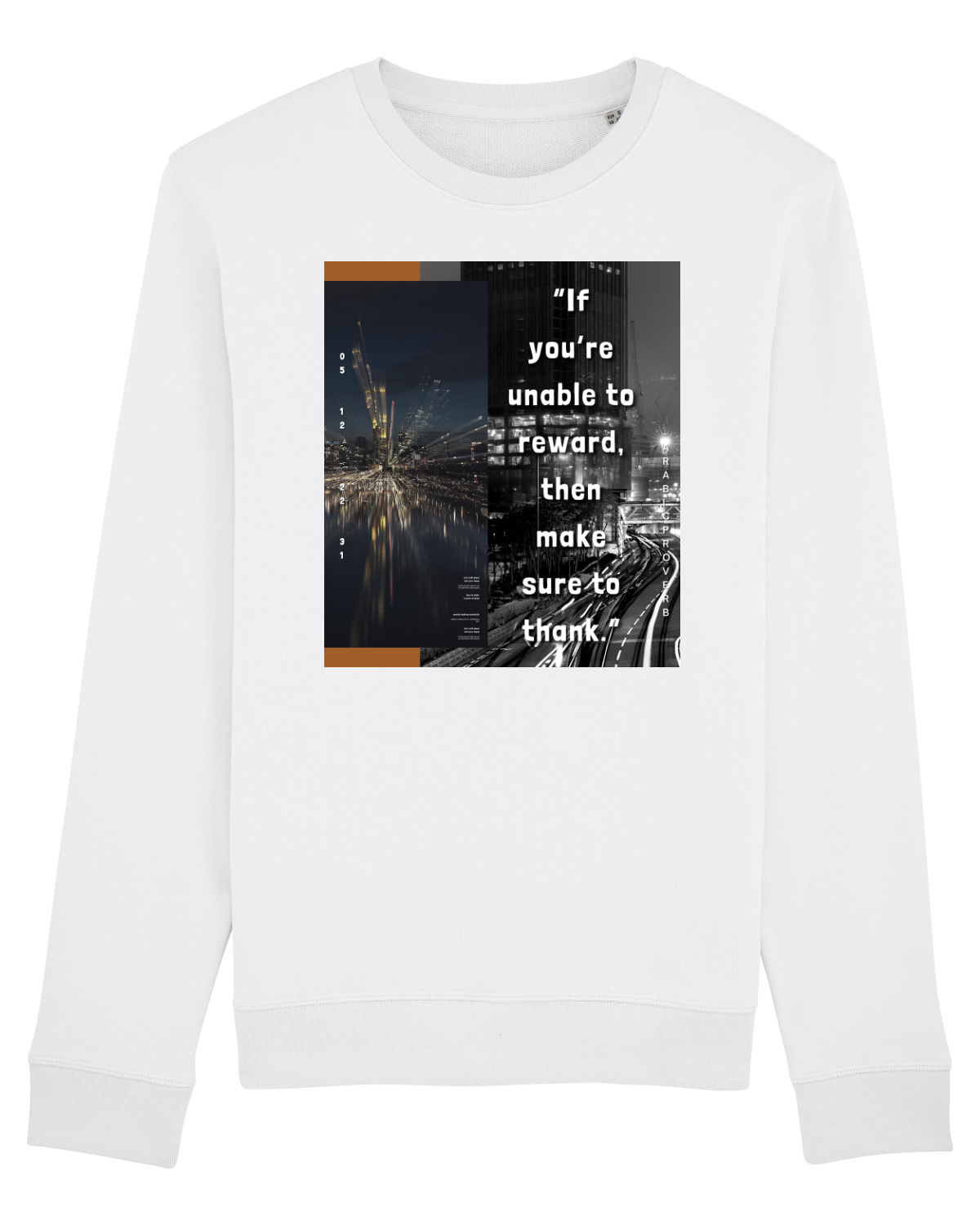 Bluză mânecă lungă Unisex Rise White