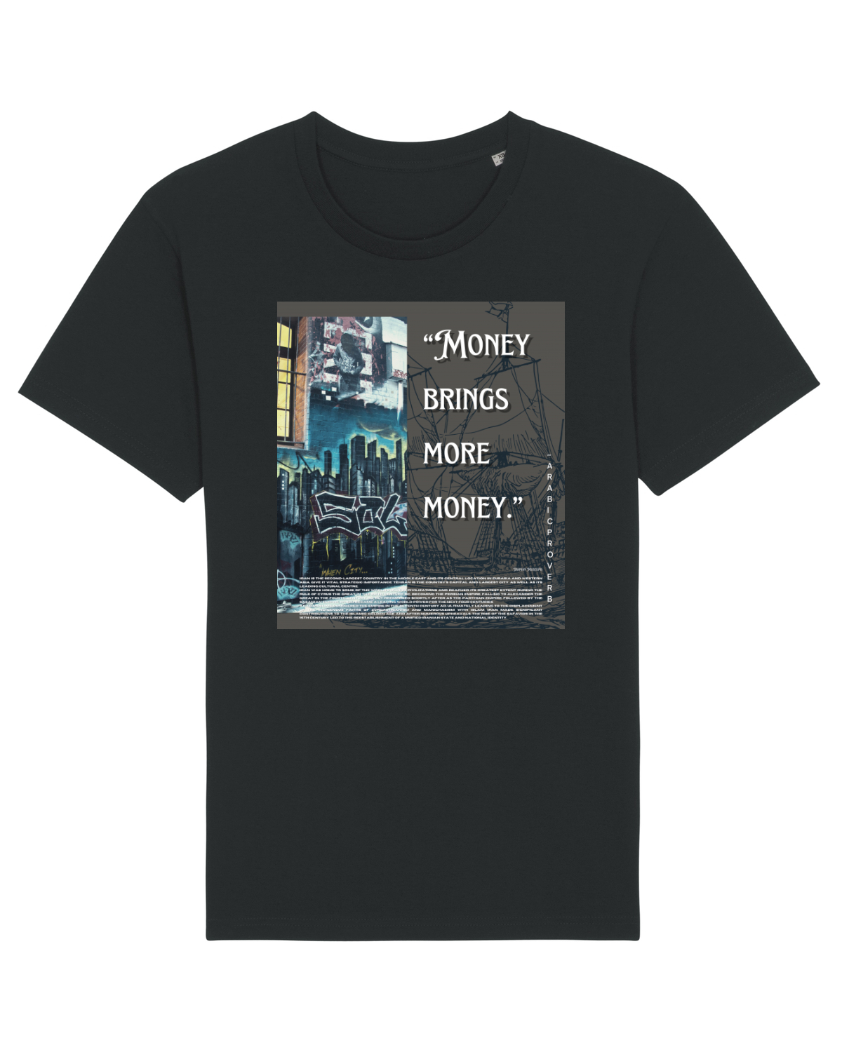 Tricou mânecă scurtă Unisex Rocker Black