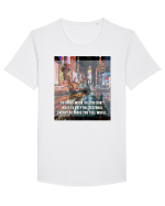Do Inner Work So You Don t Have To Rely On External Energy To Make You Feel Tricou mânecă scurtă guler larg Bărbat Skater