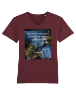 The Smallest Good Deed Is Better Than The Grandest Good Intention Tricou mânecă scurtă guler V Bărbat Presenter