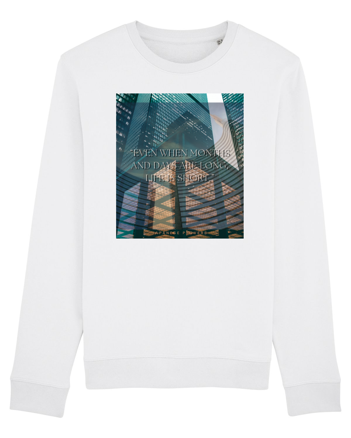 Bluză mânecă lungă Unisex Rise White
