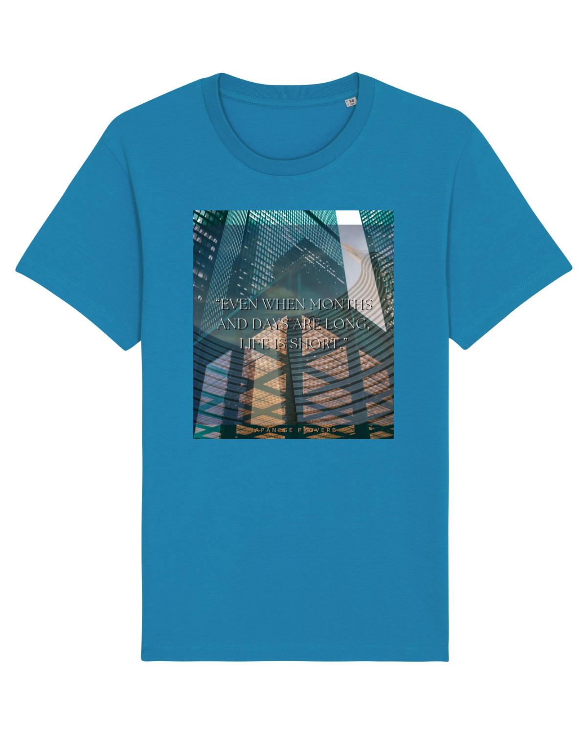 Tricou mânecă scurtă Unisex Rocker Azur
