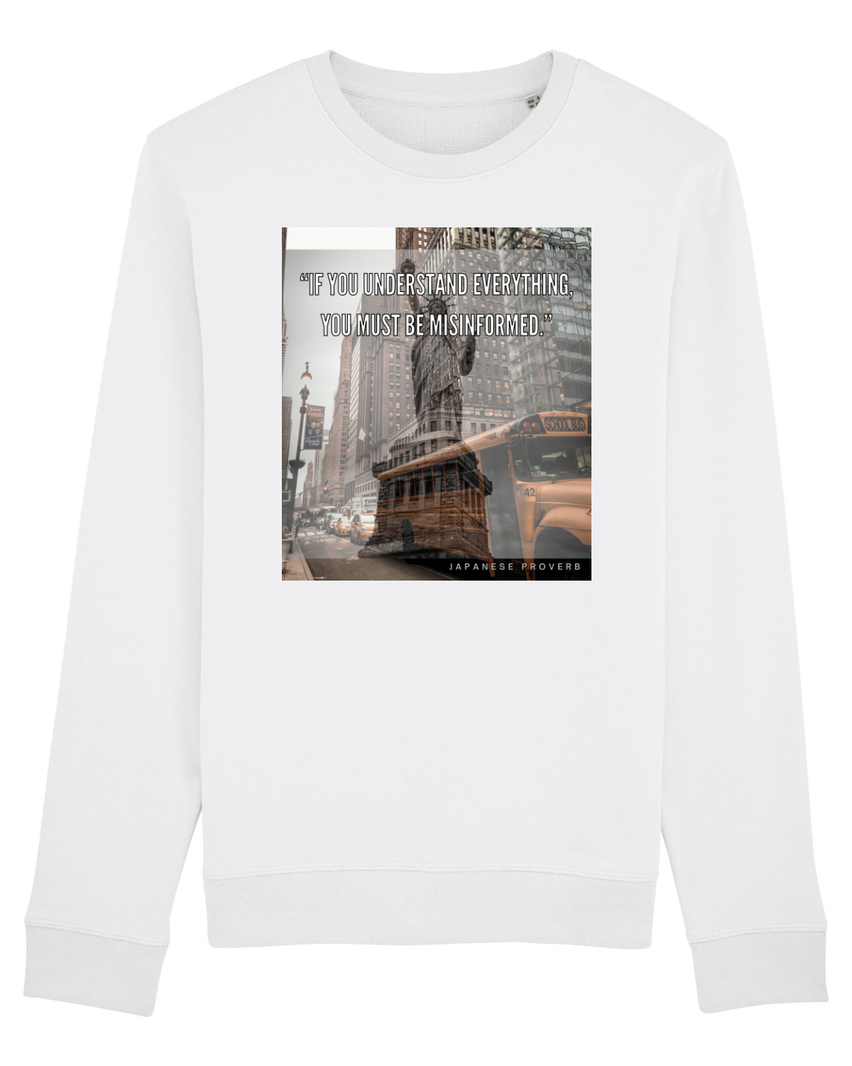 Bluză mânecă lungă Unisex Rise White
