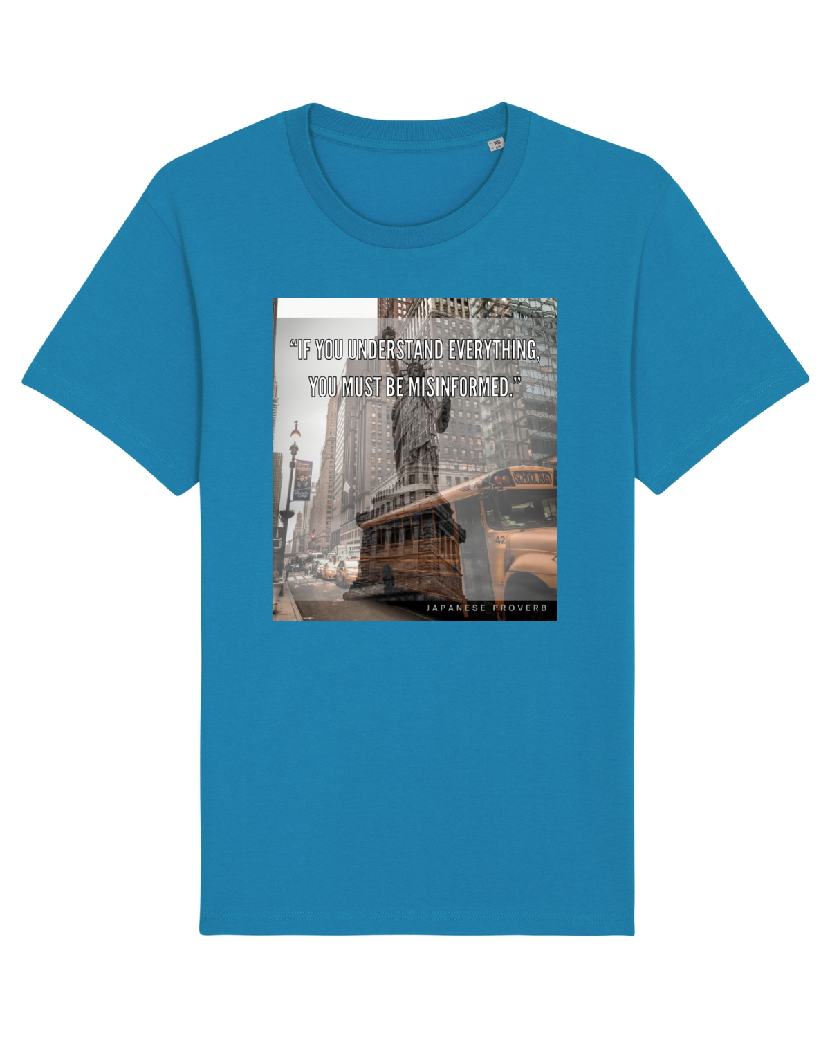 Tricou mânecă scurtă Unisex Rocker Azur