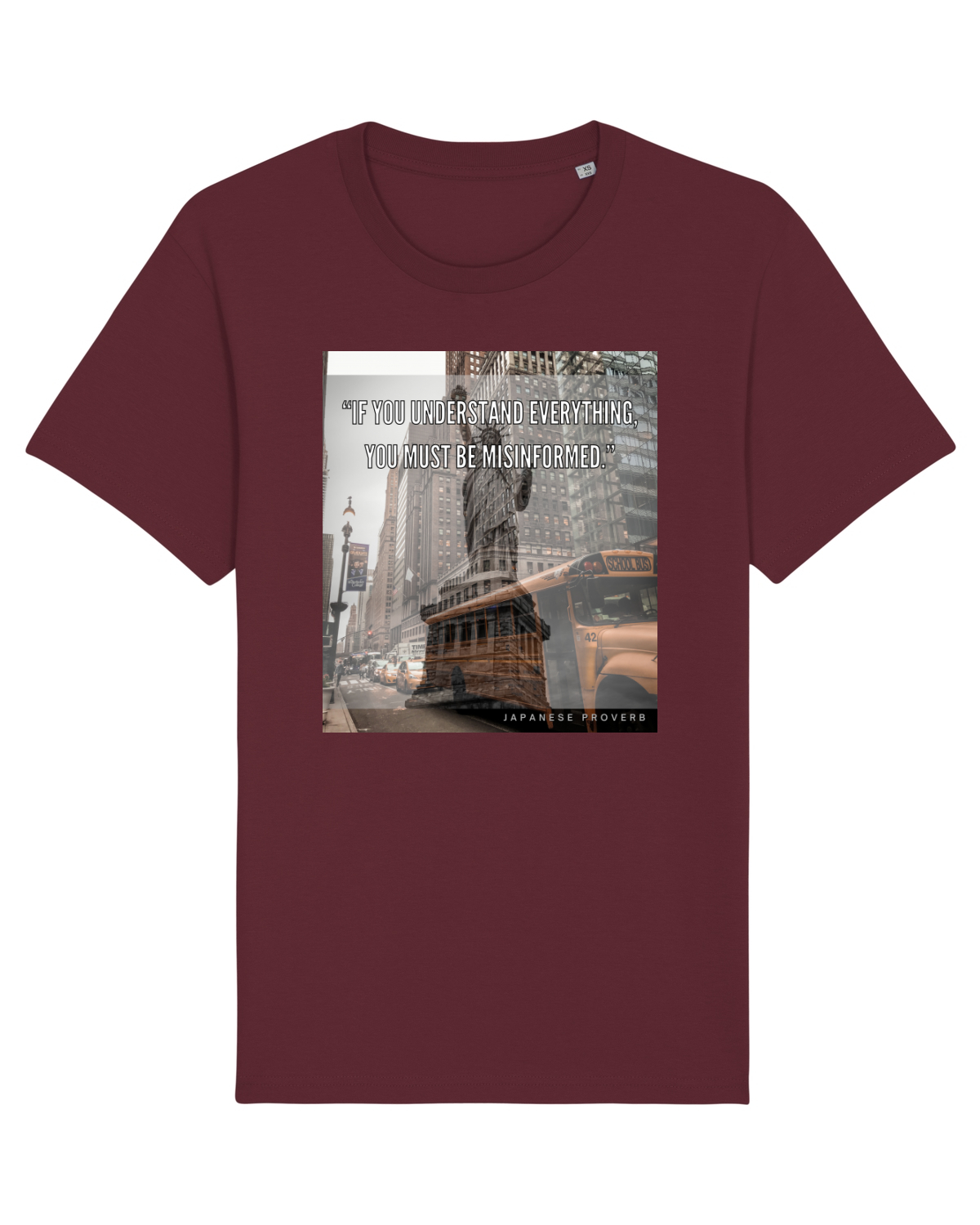Tricou mânecă scurtă Unisex Rocker Burgundy