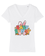 de Paște - Baby bunny Tricou mânecă scurtă guler V Damă Evoker