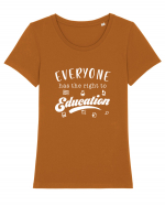 EDUCATION Tricou mânecă scurtă guler larg fitted Damă Expresser