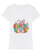 de Paște - Brother bunny Tricou mânecă scurtă guler V Damă Evoker