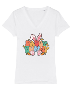 de Paște - Daddy bunny Tricou mânecă scurtă guler V Damă Evoker