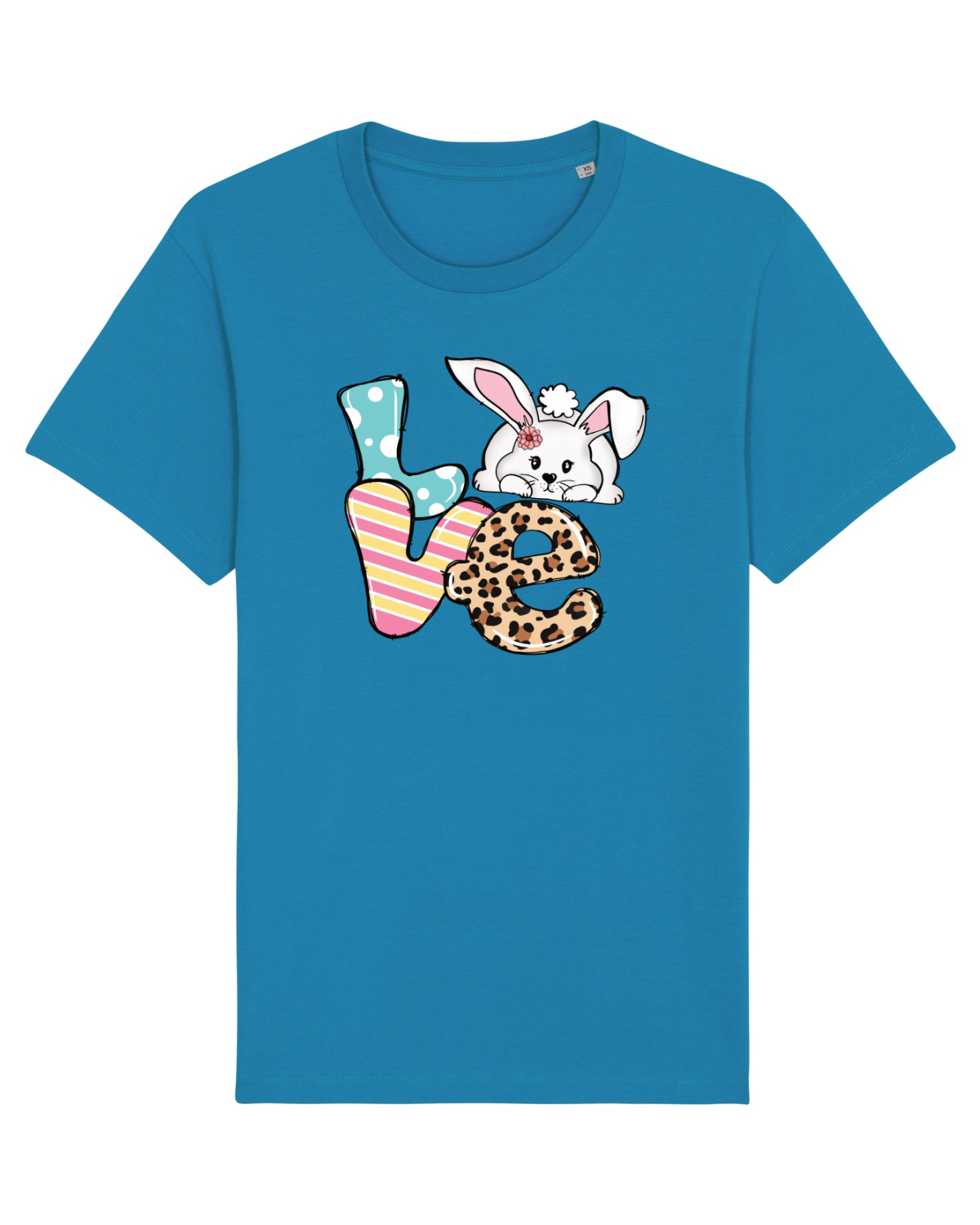 Tricou mânecă scurtă Unisex Rocker Azur