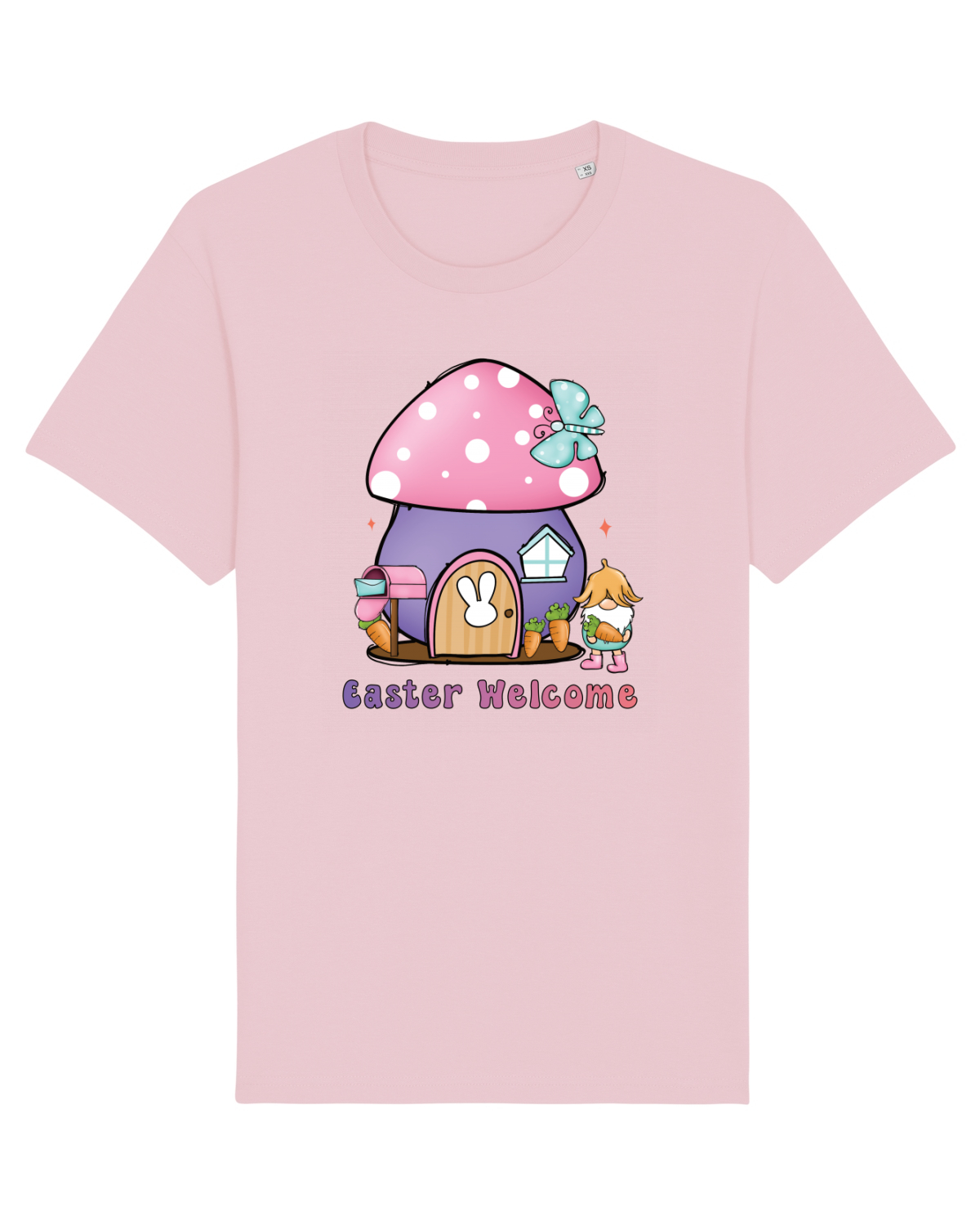 Tricou mânecă scurtă Unisex Rocker Cotton Pink