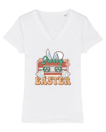 de Paște - Groovy easter casette Tricou mânecă scurtă guler V Damă Evoker