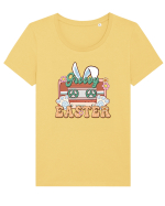 de Paște - Groovy easter casette Tricou mânecă scurtă guler larg fitted Damă Expresser