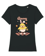 de Paște - Groovy easter chick Tricou mânecă scurtă guler larg fitted Damă Expresser