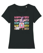 de Paște - Happy Easter bunny gnome Tricou mânecă scurtă guler larg fitted Damă Expresser