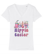 de Paște - Hippie Easter Tricou mânecă scurtă guler V Damă Evoker