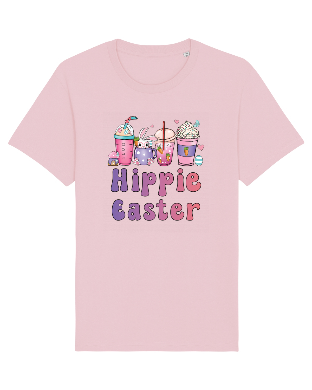 Tricou mânecă scurtă Unisex Rocker Cotton Pink
