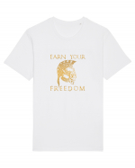 Freedom earn. Tricou mânecă scurtă Unisex Rocker